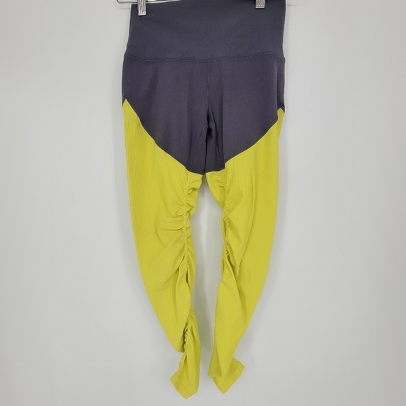 Zyia active grey yellow parallel lux high rise leggings size small - Picture 2 of 7